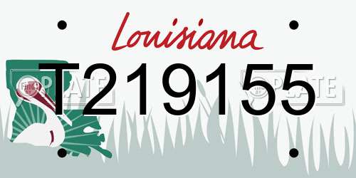 T219155 Louisiana License Plate