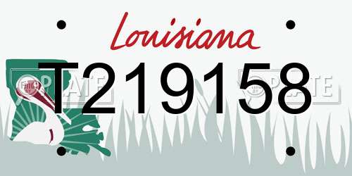 T219158 Louisiana License Plate