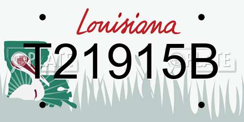 T21915B Louisiana License Plate