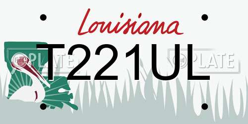 T221UL Louisiana License Plate