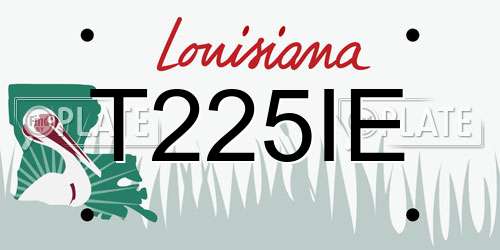 T225IE Louisiana License Plate