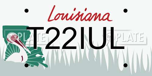 T22IUL Louisiana License Plate