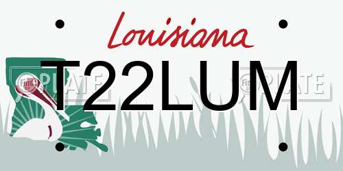 T22LUM Louisiana License Plate