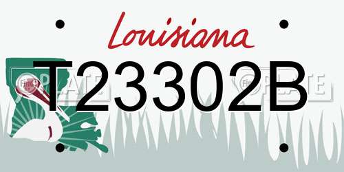 T23302B Louisiana License Plate