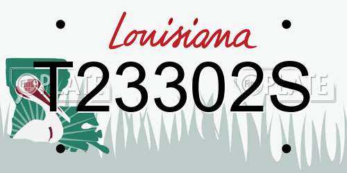 T23302S Louisiana License Plate