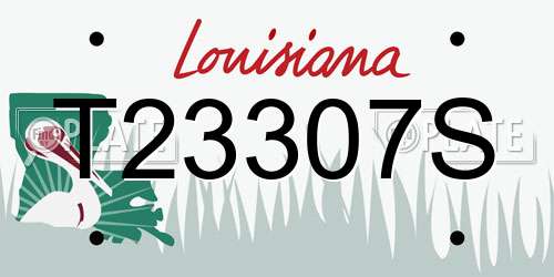 T23307S Louisiana License Plate