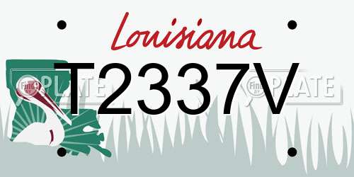 T2337V Louisiana License Plate