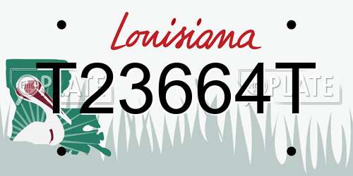 T23664T Louisiana License Plate