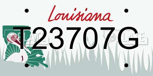T23707G Louisiana License Plate