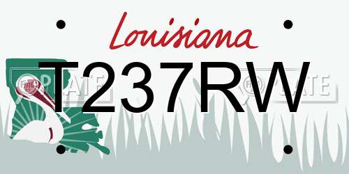 T237RW Louisiana License Plate