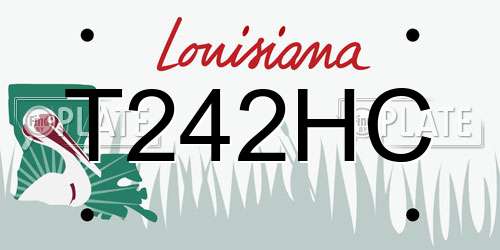 T242HC Louisiana License Plate