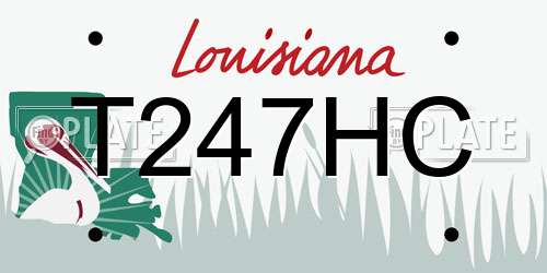 T247HC Louisiana License Plate