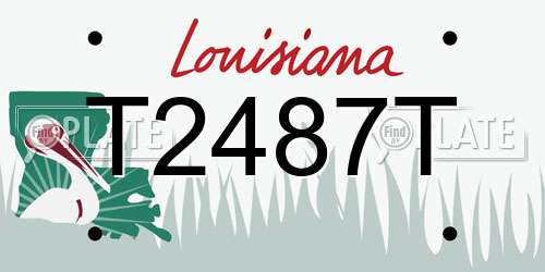 T2487T Louisiana License Plate