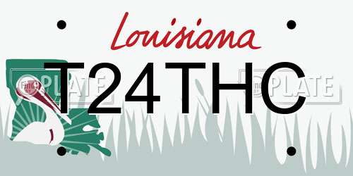 T24THC Louisiana License Plate