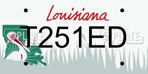 T251ED Louisiana License Plate