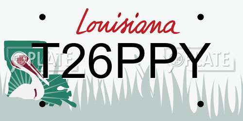 T26PPY Louisiana License Plate