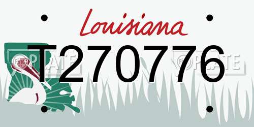 T270776 Louisiana License Plate