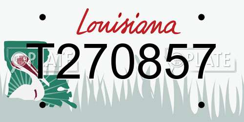 T270857 Louisiana License Plate