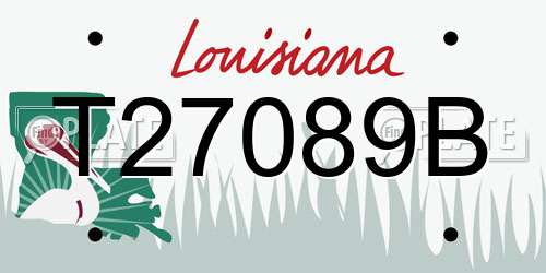 T27089B Louisiana License Plate
