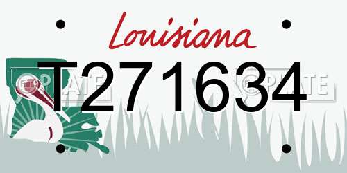 T271634 Louisiana License Plate