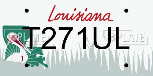 T271UL Louisiana License Plate