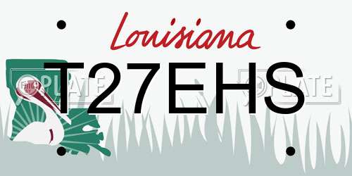 T27EHS Louisiana License Plate