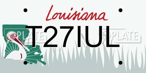 T27IUL Louisiana License Plate