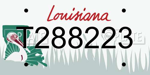T288223 Louisiana License Plate