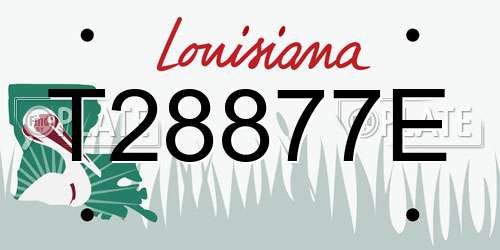 T28877E Louisiana License Plate