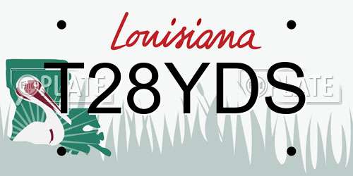 T28YDS Louisiana License Plate