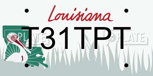 T31TPT Louisiana License Plate