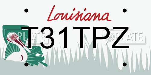 T31TPZ Louisiana License Plate