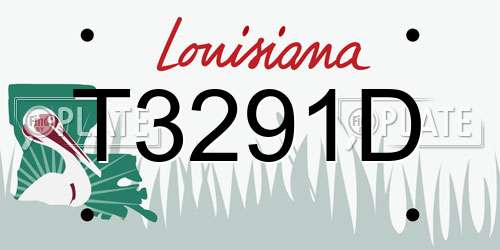 T3291D Louisiana License Plate