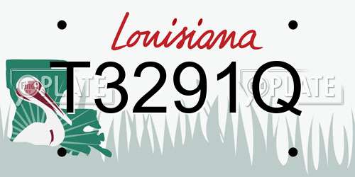 T3291Q Louisiana License Plate