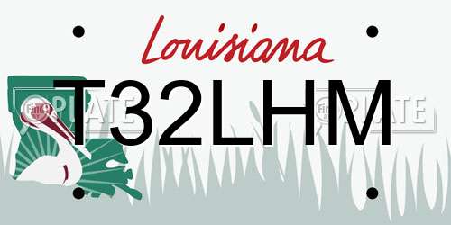 T32LHM Louisiana License Plate