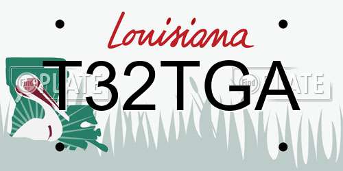 T32TGA Louisiana License Plate