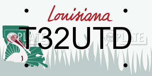 T32UTD Louisiana License Plate