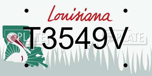 T3549V Louisiana License Plate