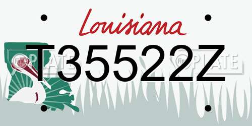 T35522Z Louisiana License Plate