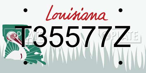 T35577Z Louisiana License Plate