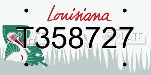 T358727 Louisiana License Plate