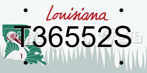 T36552S Louisiana License Plate