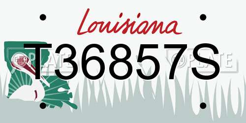 T36857S Louisiana License Plate