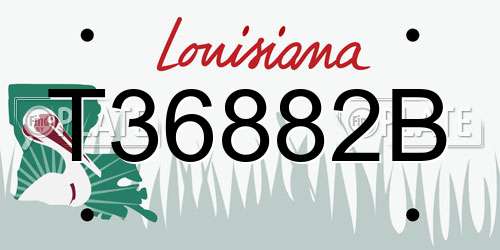 T36882B Louisiana License Plate