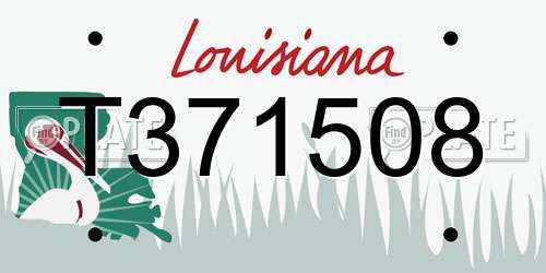 T371508 Louisiana License Plate