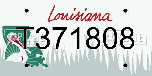 T371808 Louisiana License Plate