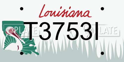 T3753I Louisiana License Plate
