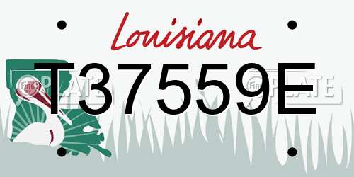 T37559E Louisiana License Plate