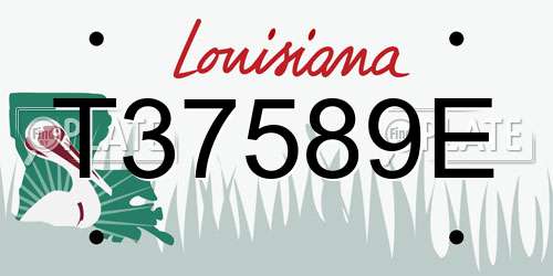 T37589E Louisiana License Plate