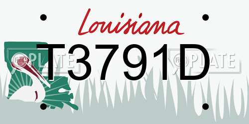 T3791D Louisiana License Plate